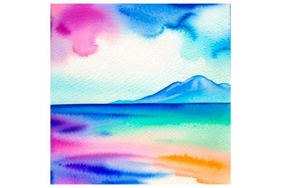 Download Watercolor Painting Mountain Landscape - Watercolor painting Collection