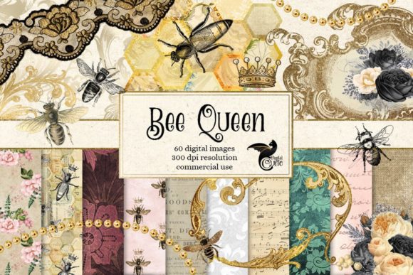 Download Bee Queen Digital Scrapbook Kit - Scrapbook kit Collection