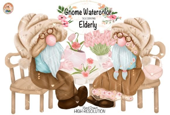 Download Gnome Old Watercolor Clipart,Elderly Png - Old Collection