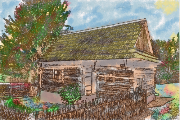 Download Old House | Vintage | Watercolor | PNG - Old Collection