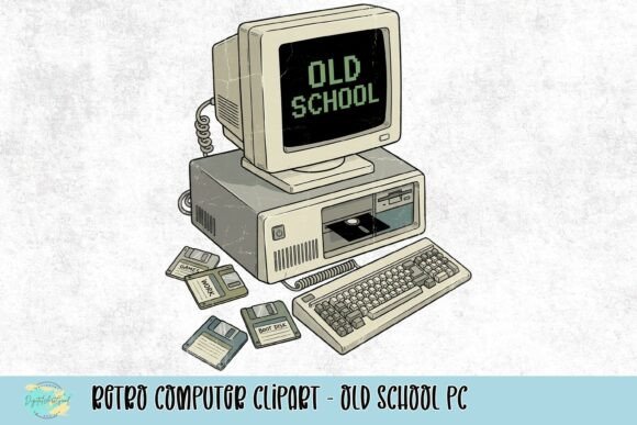 Download Retro Computer Clipart - Old School PC - Old Collection
