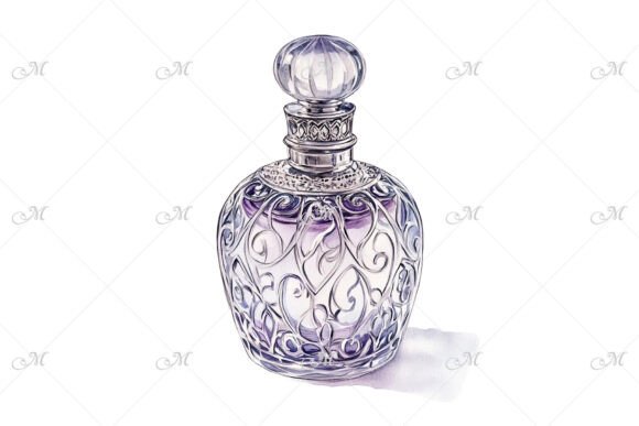 Download Watercolor Painting of a Vintage Perfume - Watercolor painting Collection