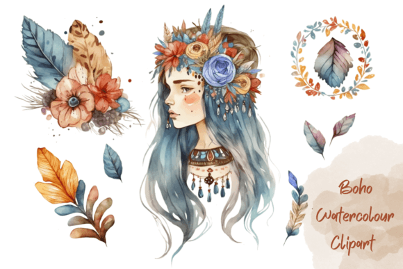 Download Boho Watercolour Clipart - Watercolour Collection
