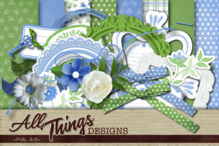 Download Forget Me Not Digital Scrapbook Kit - Scrapbook kit Collection