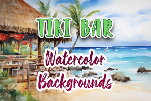Download TIKI BAR Watercolor Landscapes - Premium Bundle